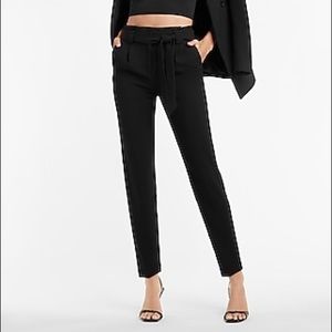 Express High Waisted Sash Tie Ankle Pant